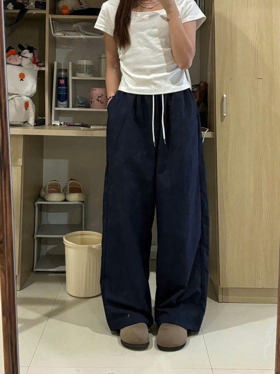 Quần suông phối cạp thun 2M ( XANH NHẠT )_thumbnail_3