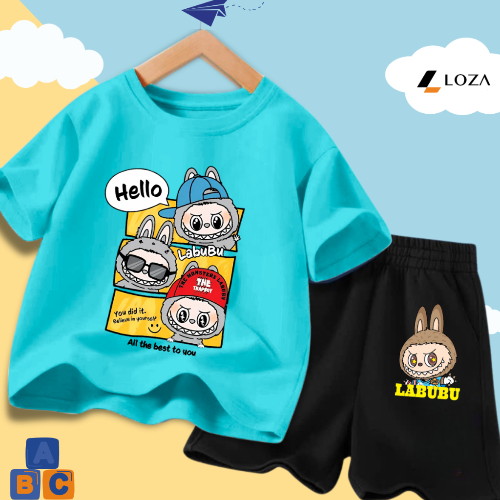 Bộ quần áo bé trai in hình 