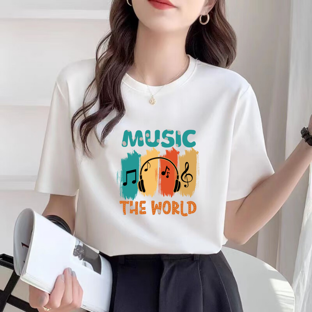 [Form rộng] Áo phông nữ màu trắng in hình nhiều mẫu - LOZA G0315_thumbnail_7