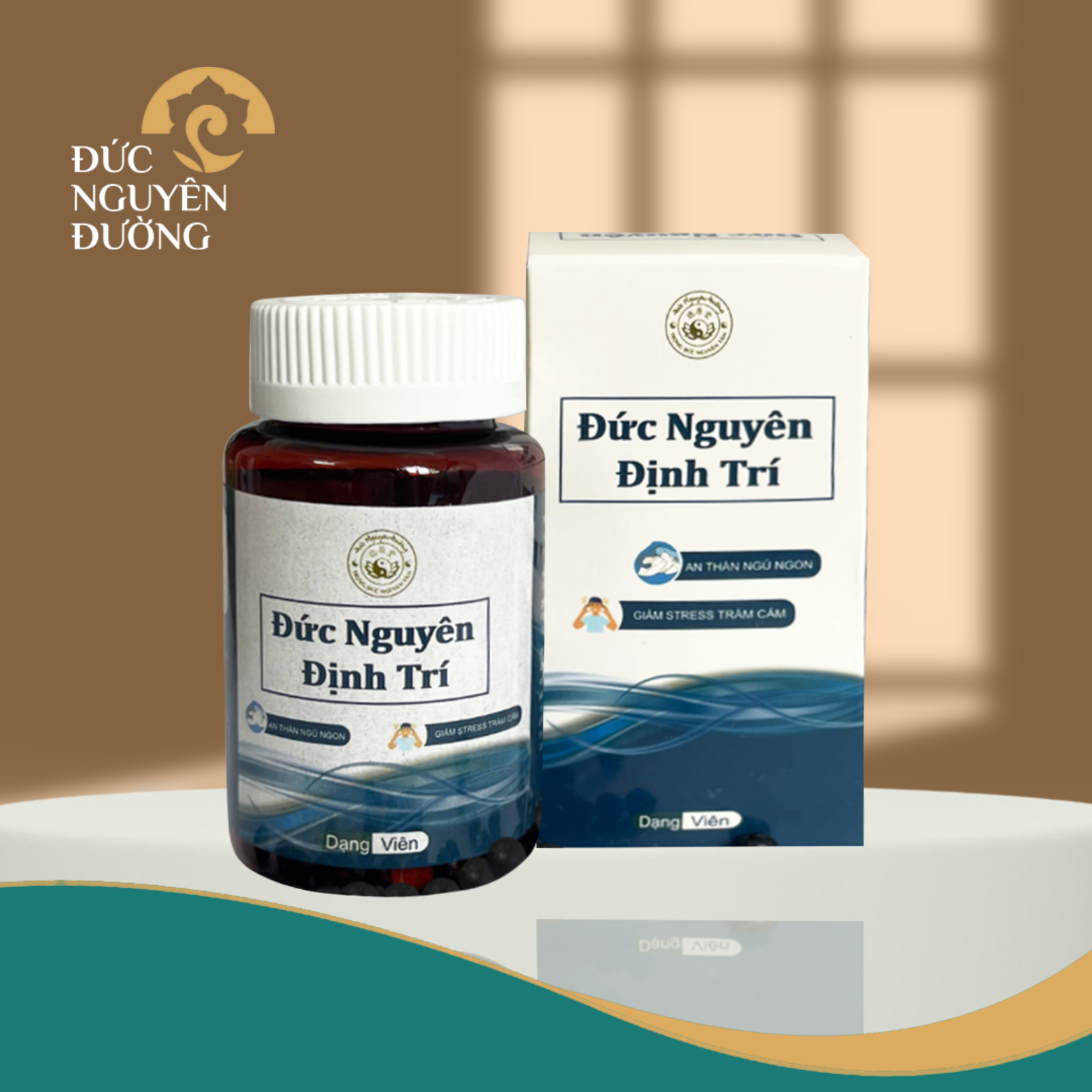 Viên Uống Đức Nguyên Định Trí hỗ trợ dưỡng tâm an thần giúp dễ ngủ, ngủ ngon, giảm chứng mất ngủ