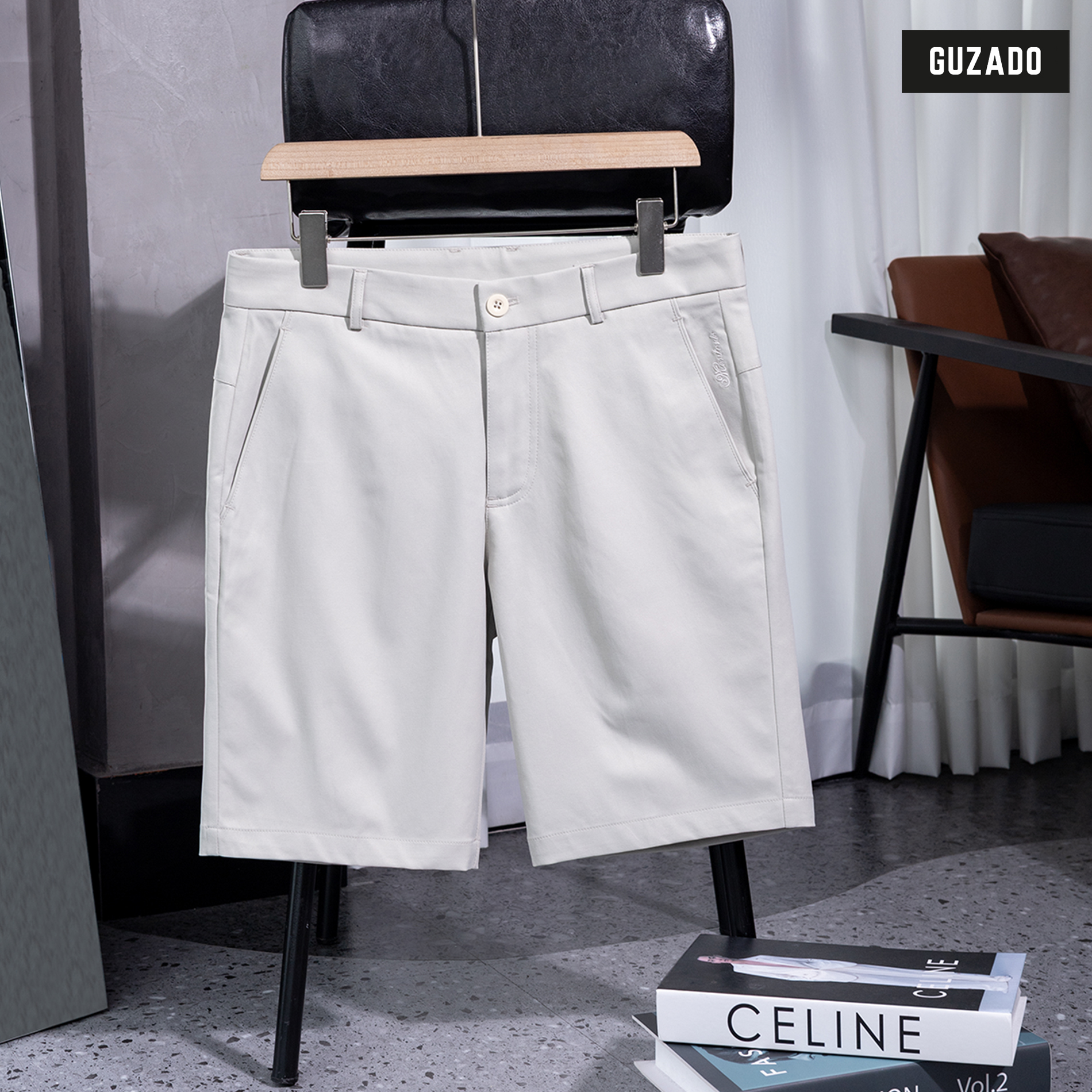 Quần Short Nam GUZADO Vải KaKi Cao Cấp Dày Dặn, Sang Trọng MSR2515_thumbnail_5