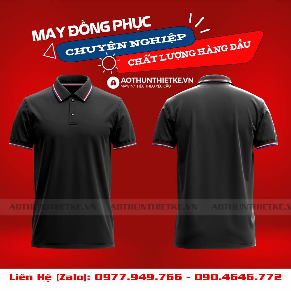 Áo Đồng Phục Polo 3 Sọc Đen_thumbnail_0