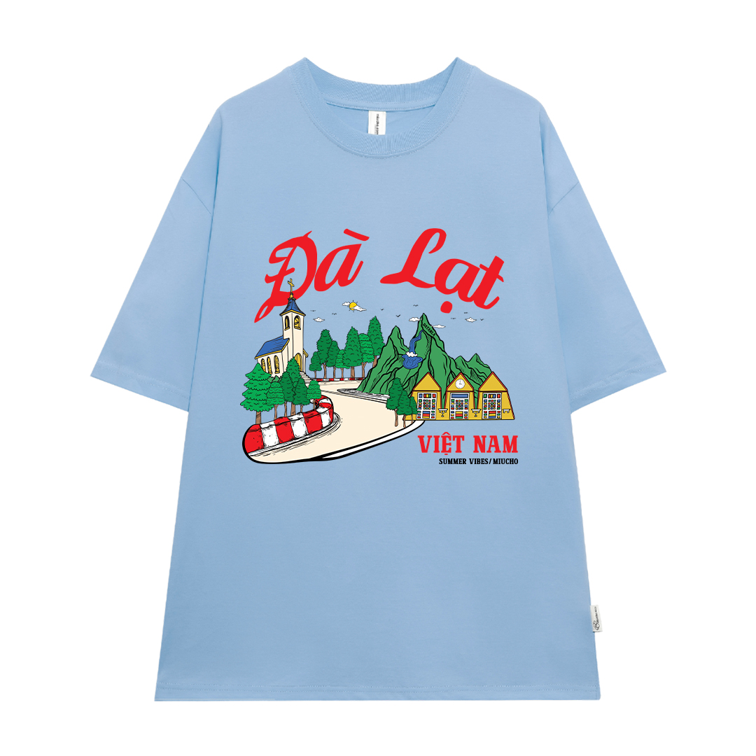 Áo thun du lịch Đà Lạt ATD1263 Miucho vải cotton thoáng mát in mix_thumbnail_13
