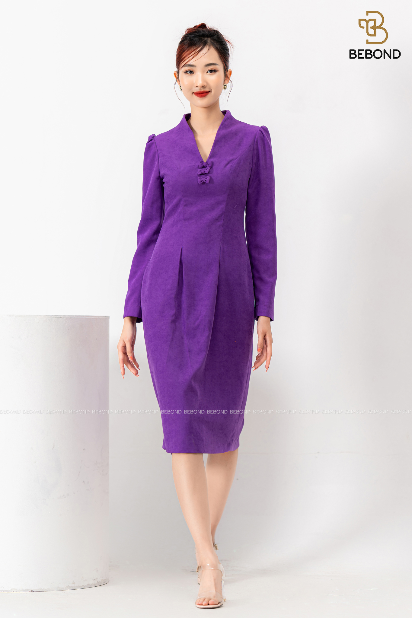 Đầm nhung tăm màu TÍM - Violet Dress