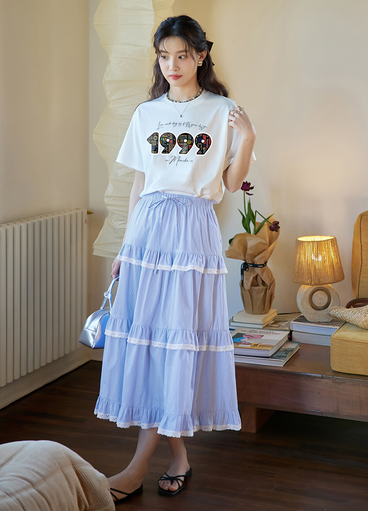 Áo thun nữ in năm sinh 1999 form vừa regular vải cotton 4c thoáng mát ARD1786 Miucho Chic in mix_thumbnail_5