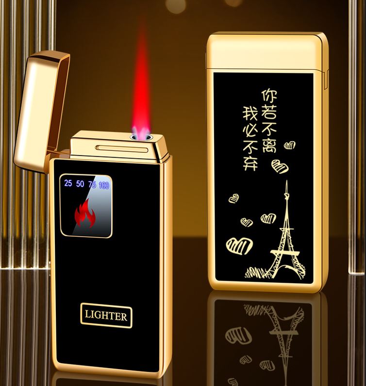 Bật lửa gas sạc điện WF19 fullbox tặng kèm đầu bơm gas_thumbnail_3