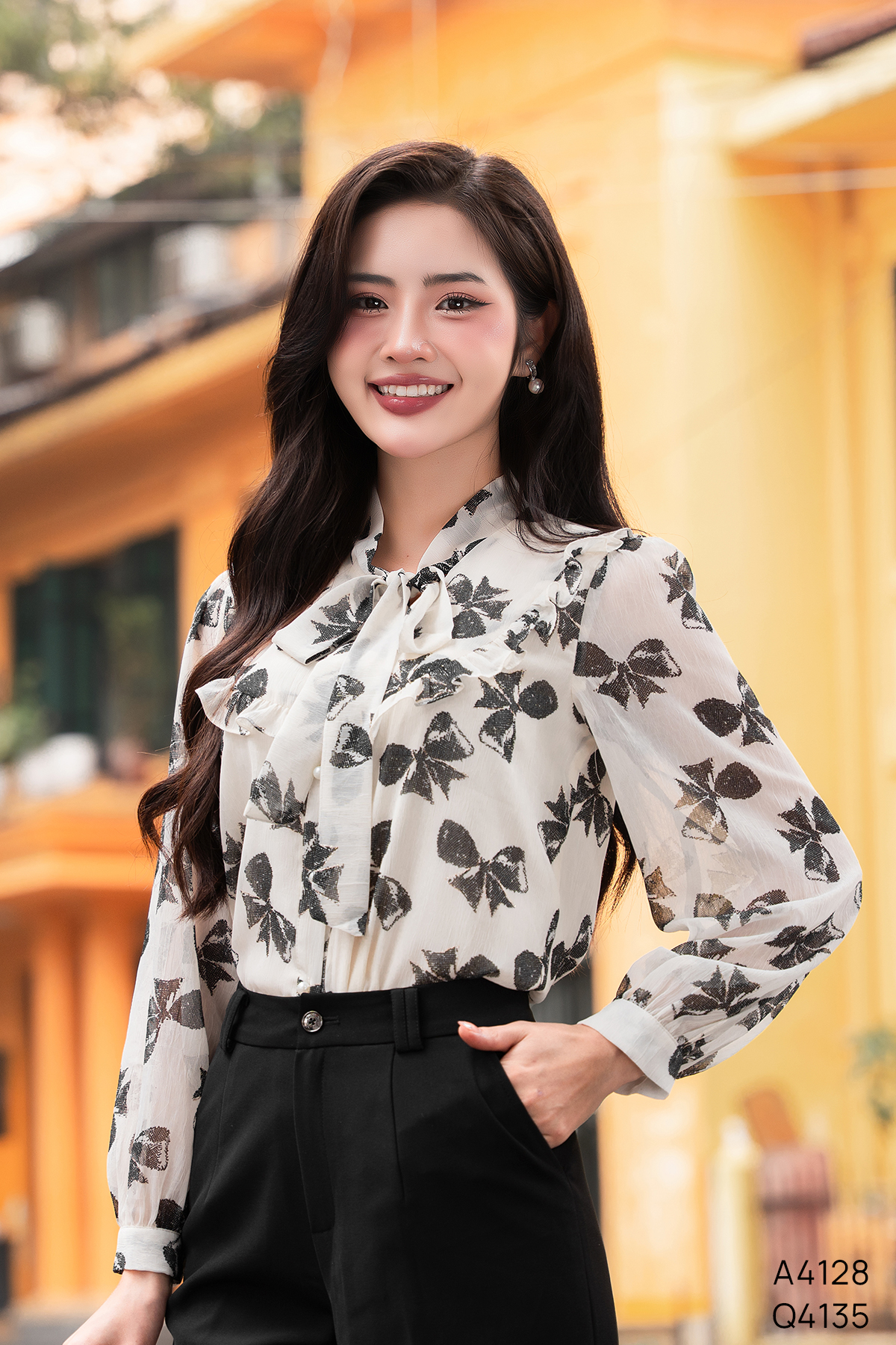 Áo sơ mi tơ kt họa tiết nơ A4128 3 màu_thumbnail_10