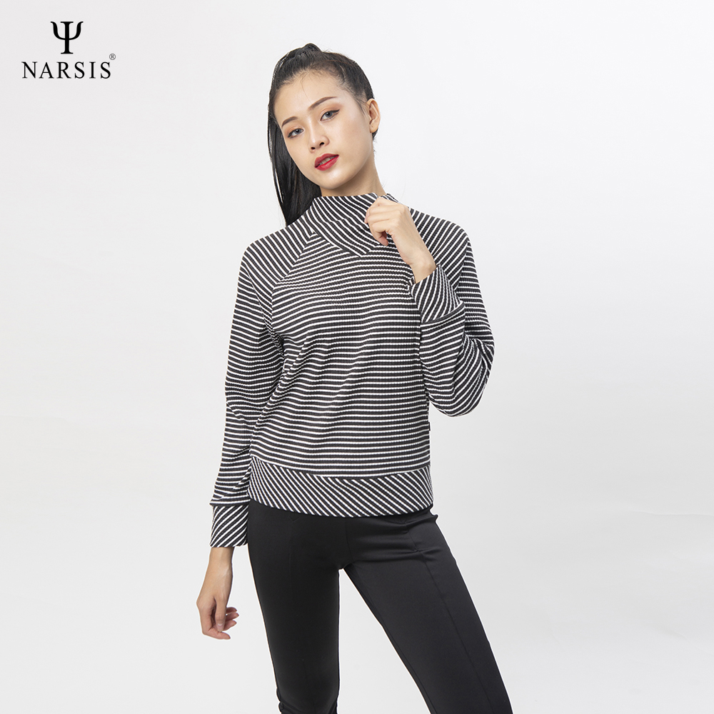 ÁO THUN DÀI TAY CỔ 3 PHÂN NỮ L0011 NARSIS CHẤT LIỆU THOÁNG MÁT, DỄ CHỊU, THOẢI MÁI CẢ NGÀY, DỄ VẬ...