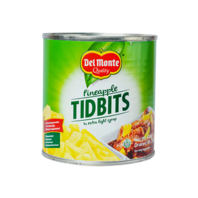 DEL MONTE PINEAPPLE TIDBITS 432G
