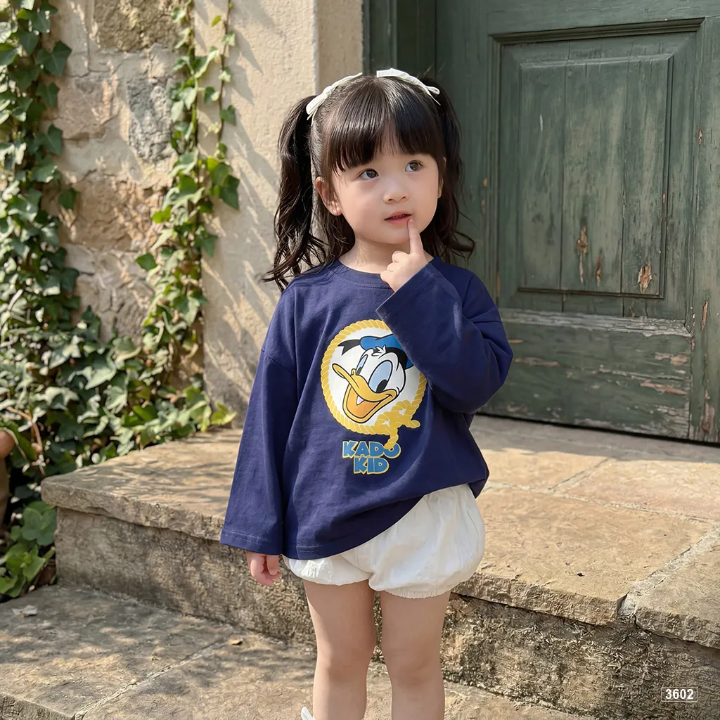 Áo thun bé gái tay dài Vịt Donnald Kado 3602_thumbnail_2