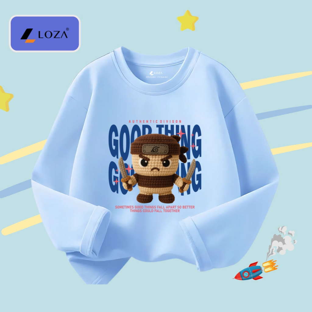 Áo thun dài tay bé trai in Brainrot Cappuccino,Tung Tung Sahur - Loza Kids  KT005_thumbnail_13