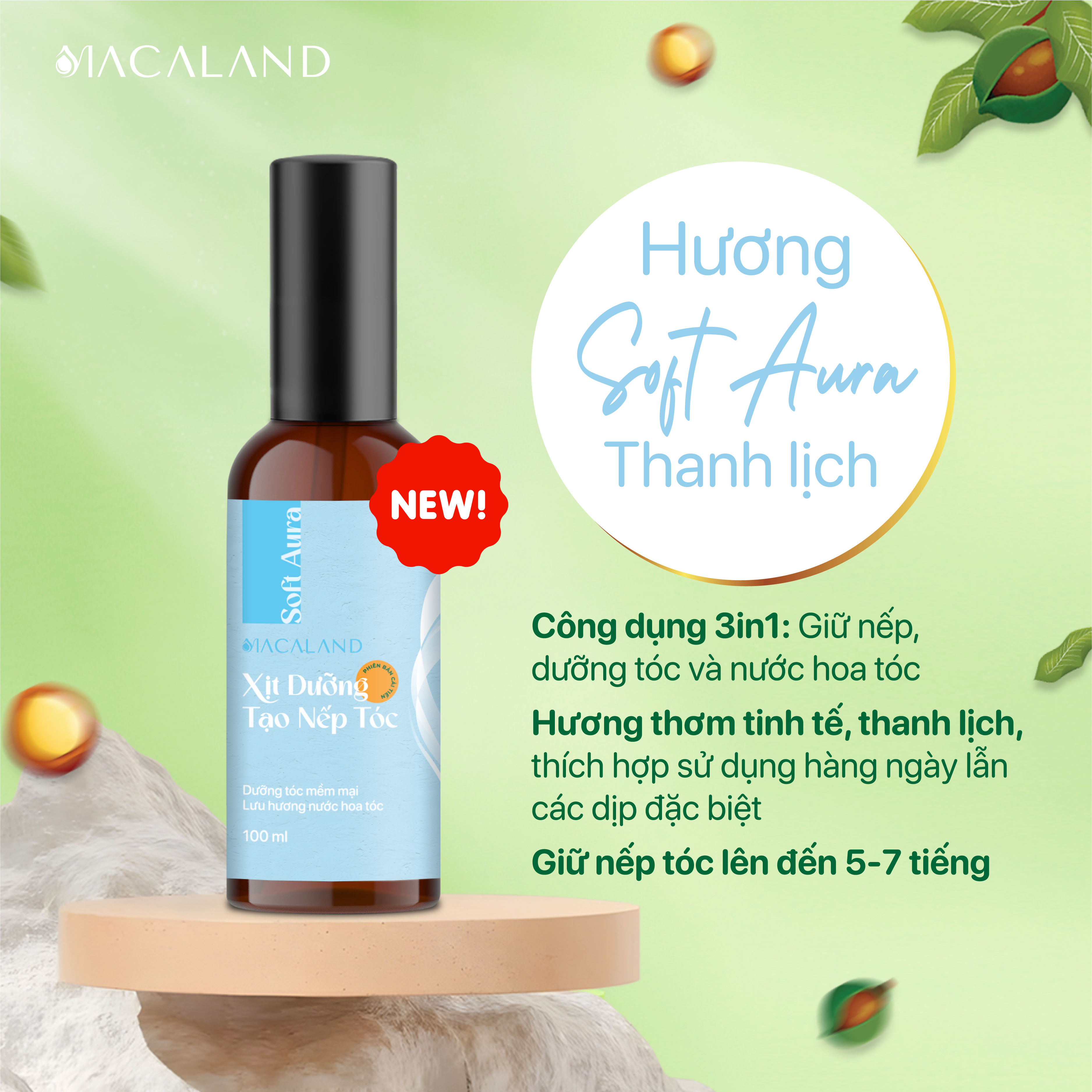 Xịt giữ nếp tạo kiểu và dưỡng tóc 3in1 100ml MACALAND hương nước hoa_thumbnail_5