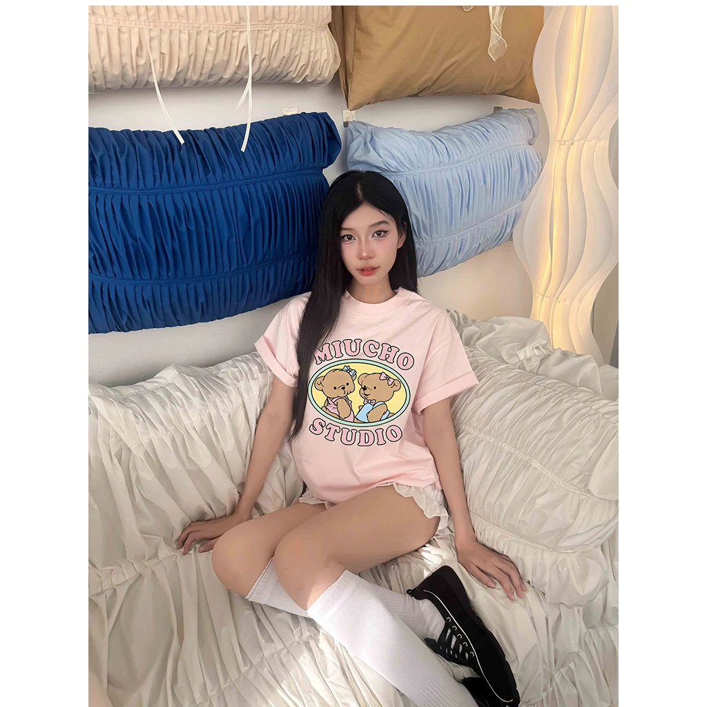 Áo thun boxy nữ Miucho Gấu Teddy 3121_thumbnail_5