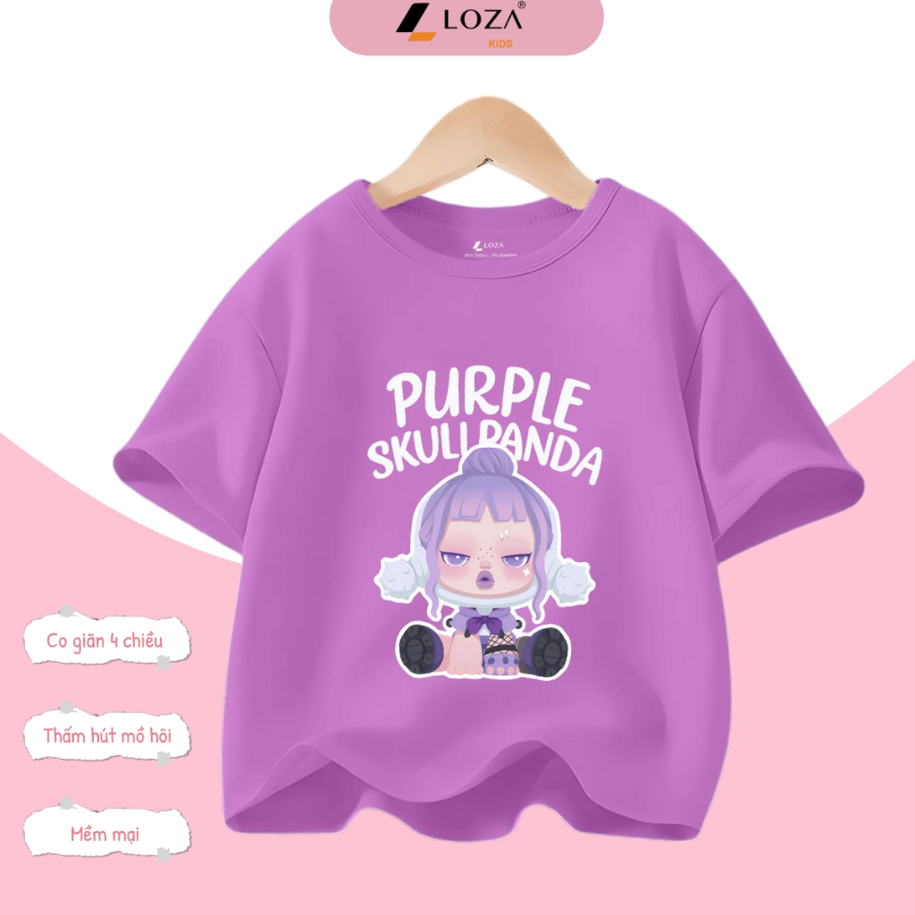 Áo thun bé gái in hình BST SKULLPANDA Hot trend - Loza Kids AT006_thumbnail_12