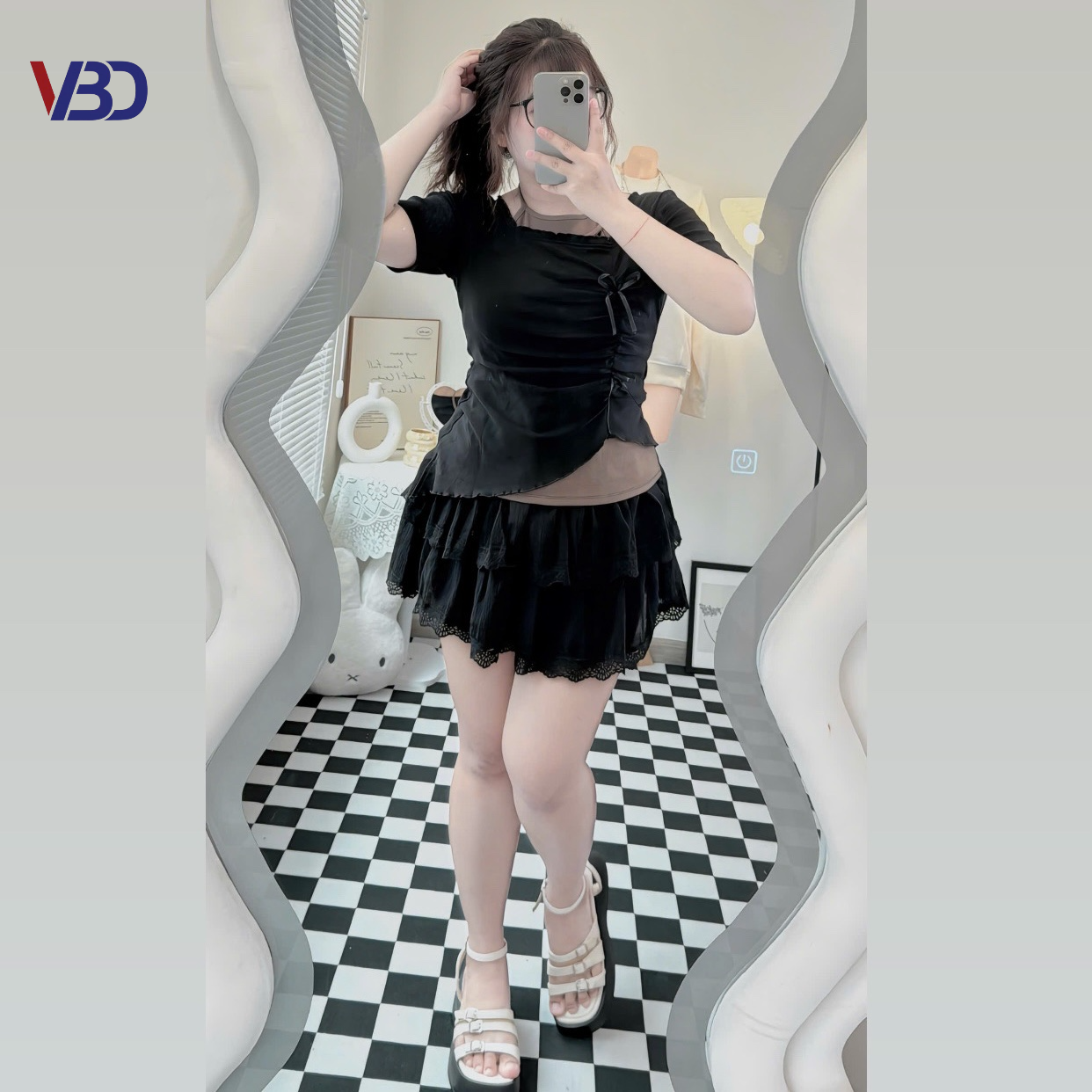 Chân váy ren lưng thun kiểu bigsize CV6010 dành cho nàng béo mập từ 55-90kg_thumbnail_7