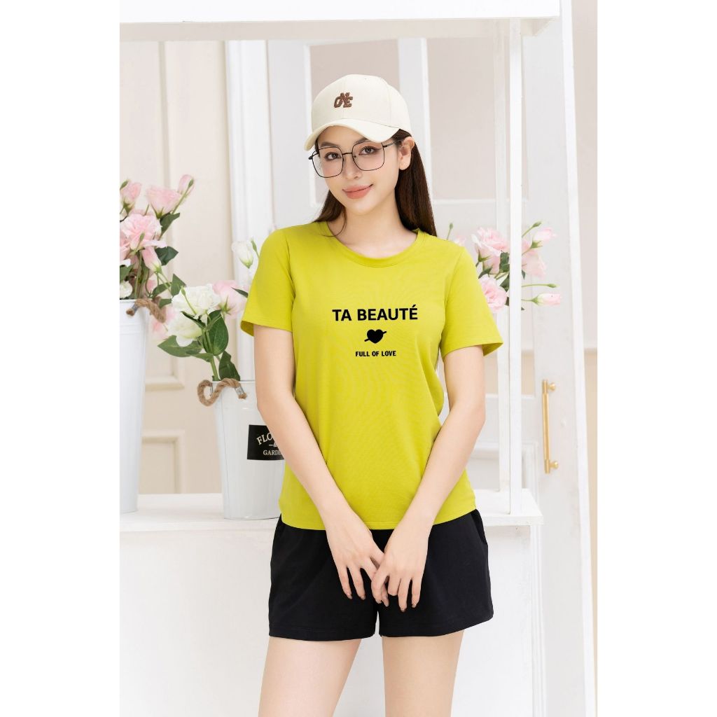 [Form Vừa] Quần áo mùa hè nữ in chữ BEAUTÉ - Đồ bộ thun nữ mặc nhà/đi chơi - LOZA VP39_thumbnail_9