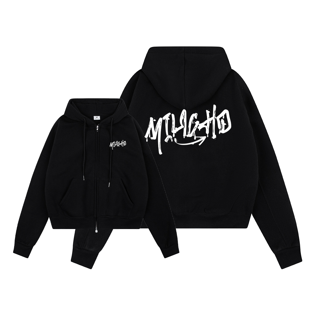 Áo hoodie zip nam localbrand form boxy HXD1607 Miucho Club vải nỉ bông dày dặn in typography_thumbnail_4