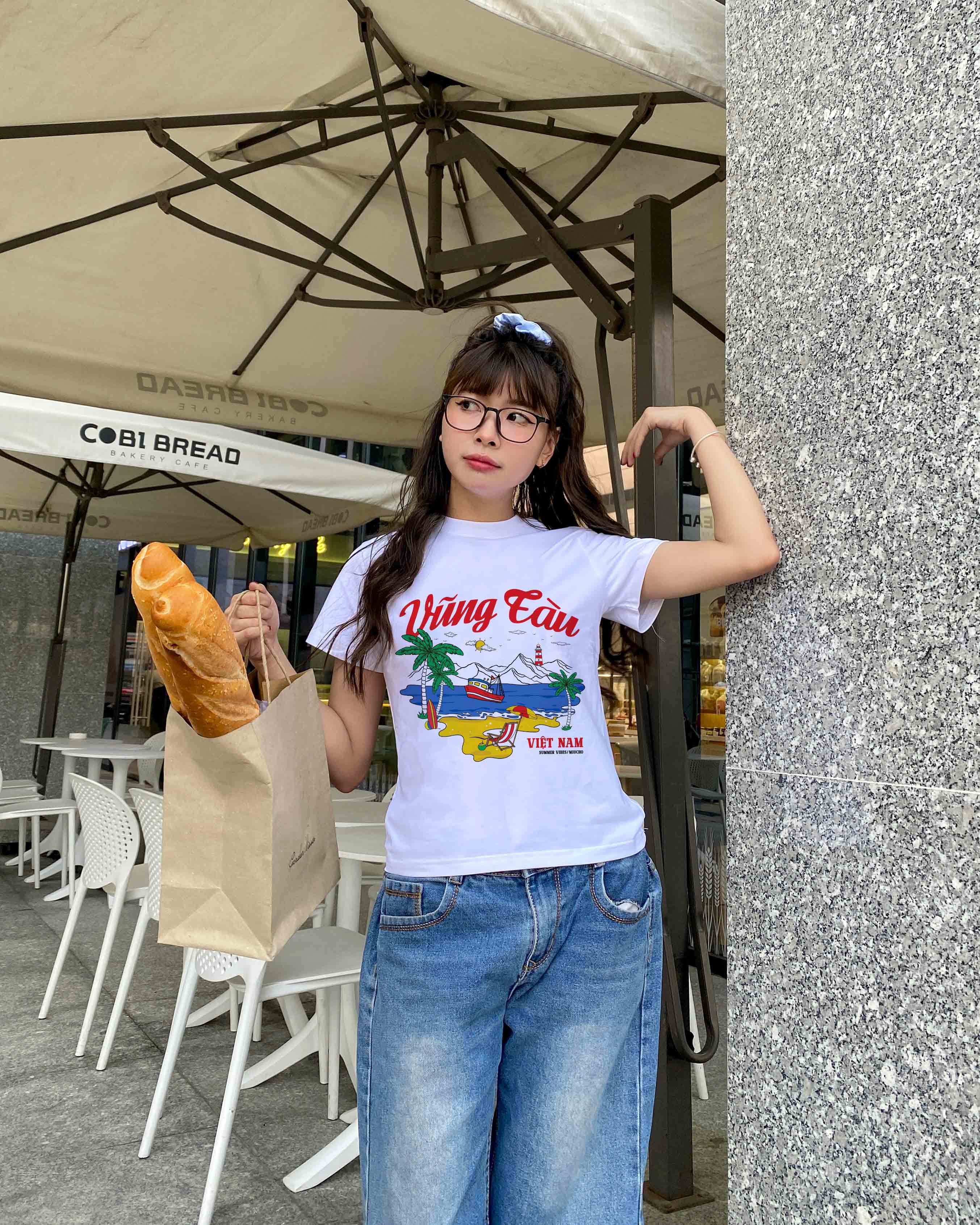 Áo thun baby tee form ôm xinh xắn ABD1271 Miucho tay ngắn cổ tròn in hình Vũng Tàu_thumbnail_6