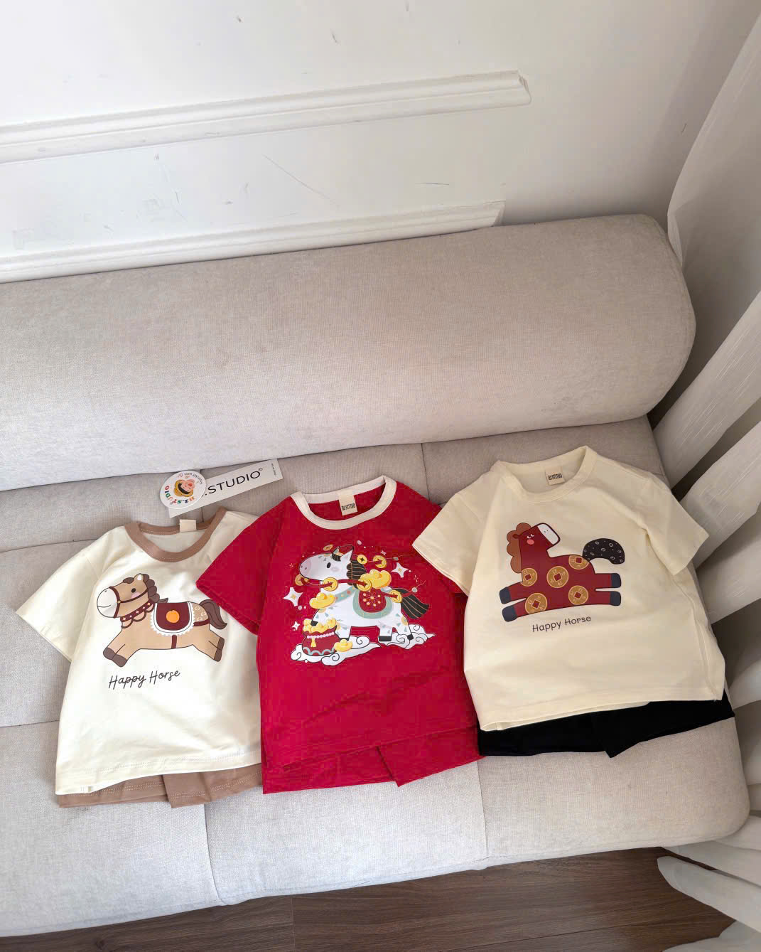 V91 SET 3 BỘ CỘC 3 CON NGỰA ĐỒNG TIỀN- A100.313