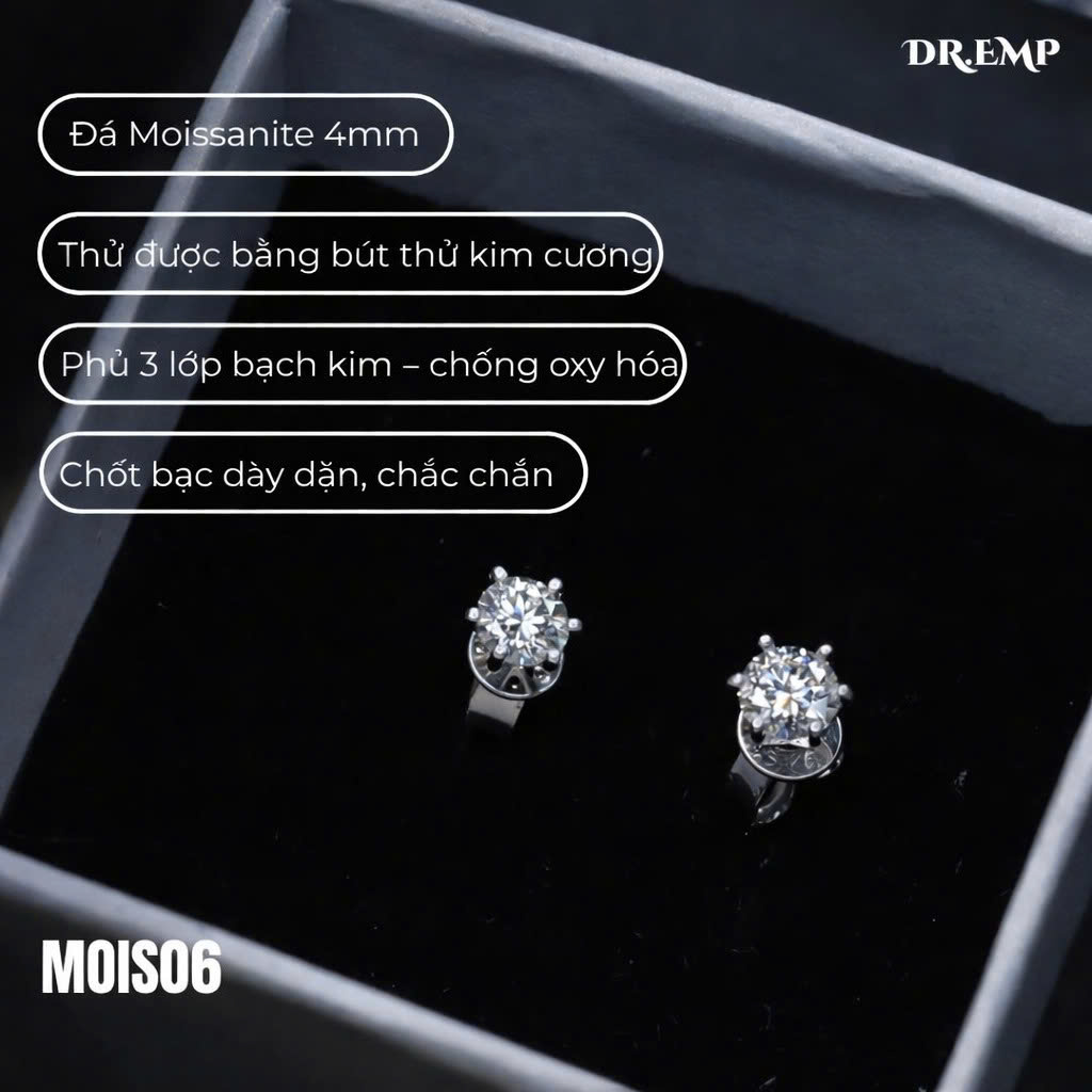 Khuyên tai bạc xi bạch kim kim cương 4mm_thumbnail_0