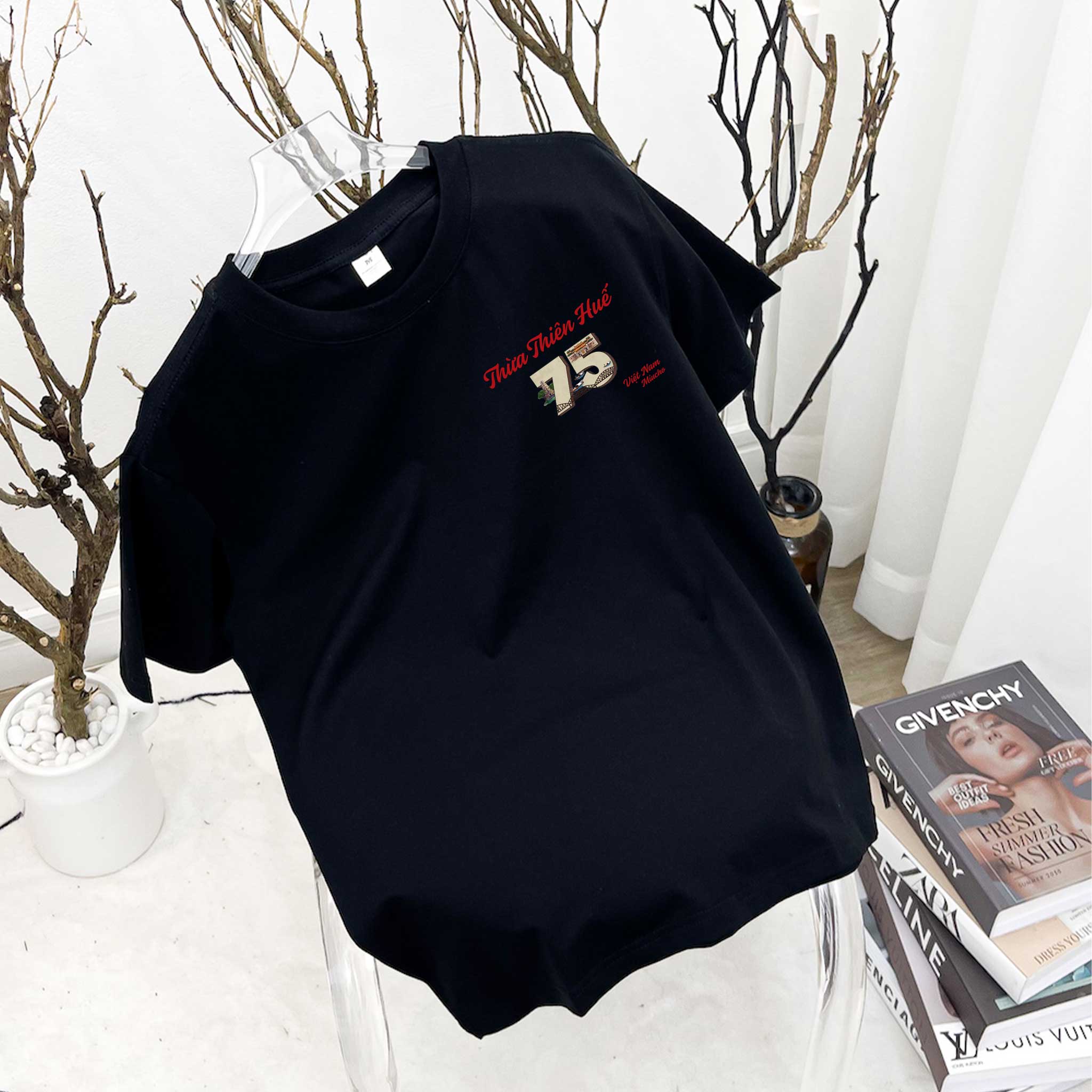 Áo thun nữ du lịch Huế form vừa regular thoáng mát ARD1306 Miucho Chic in mix_thumbnail_10