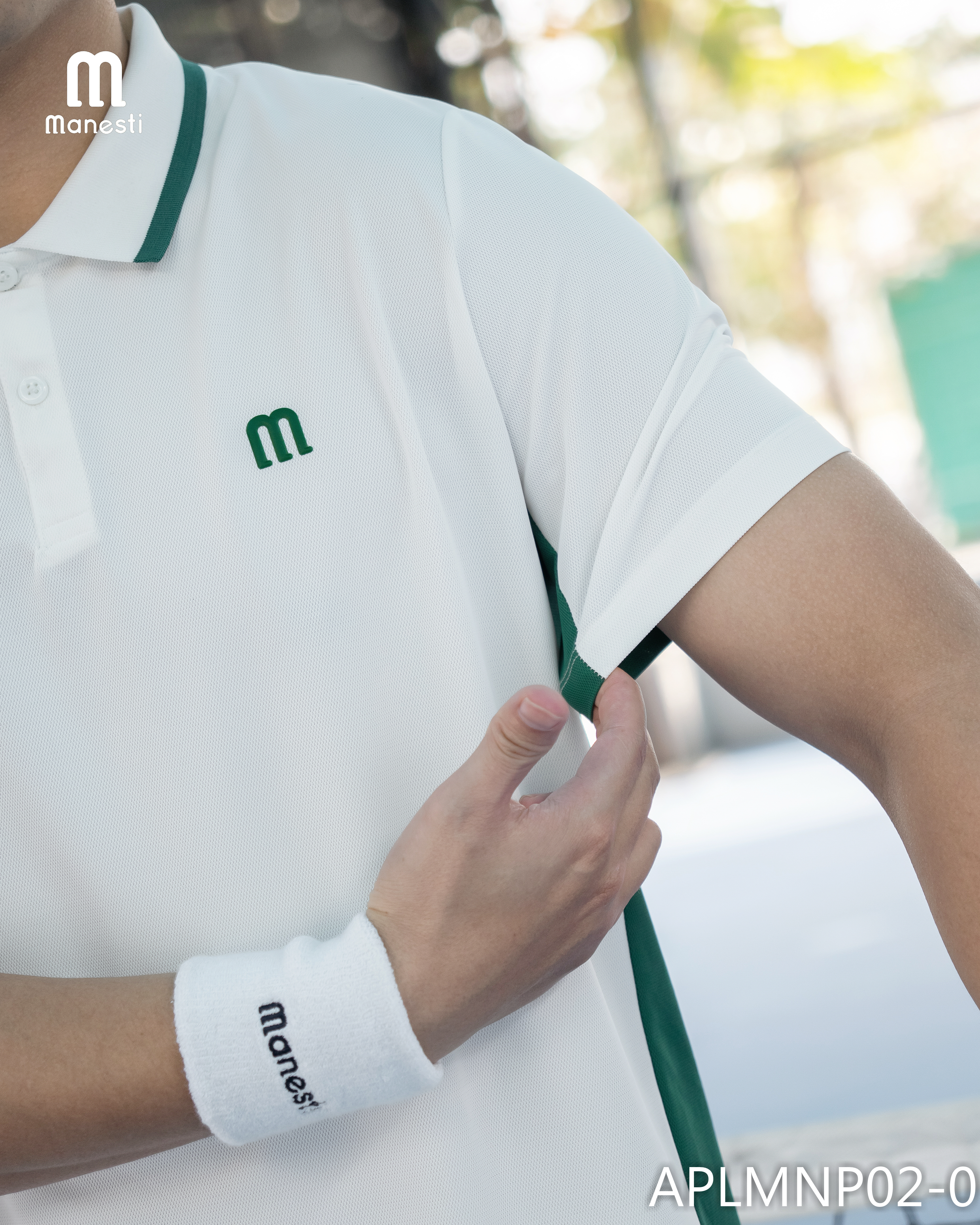 Áo polo thể thao nam chơi Picklebal/Tennis Interlock Manesti_thumbnail_15