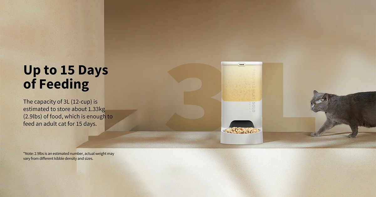 PETKIT Fresh Element Solo Automatic Pet Feeder - White