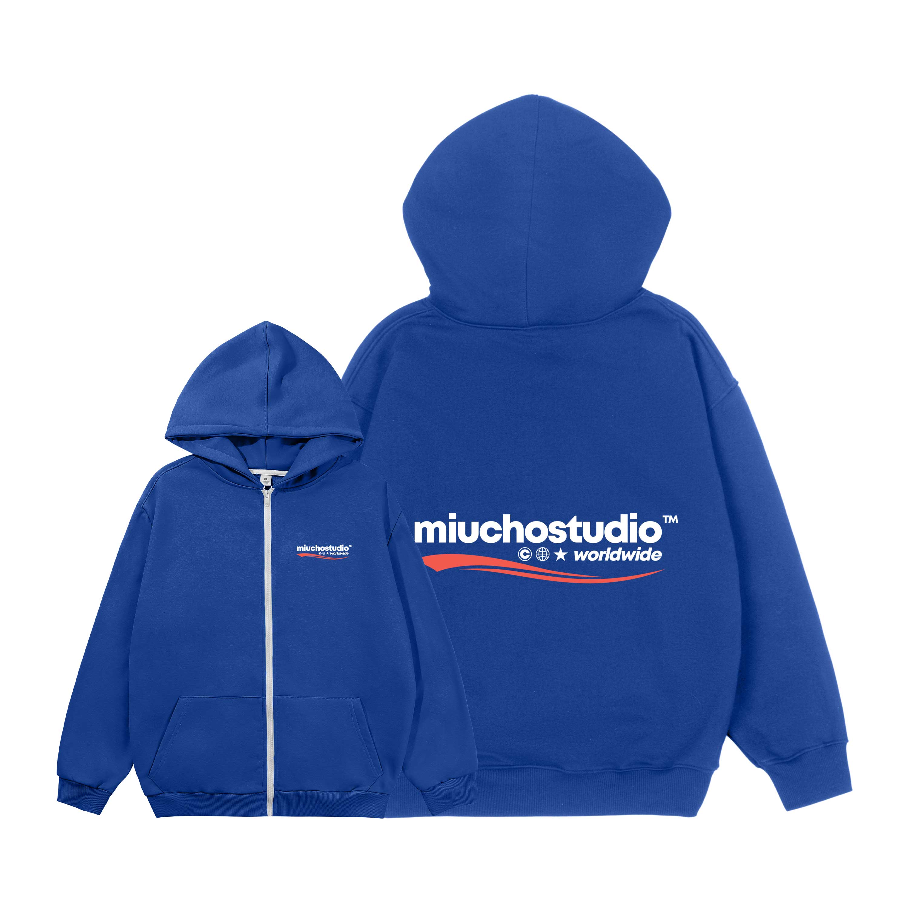 Áo hoodie zip local brand form rộng vải nỉ chân cua HZD1637 Miucho in typography_thumbnail_8