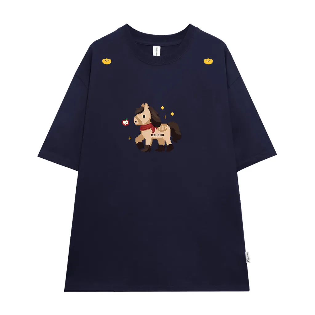 Áo thun Tết Bính Ngọ nam nữ form rộng dễ thương Miucho vải thoáng mát tôn dáng_thumbnail_10