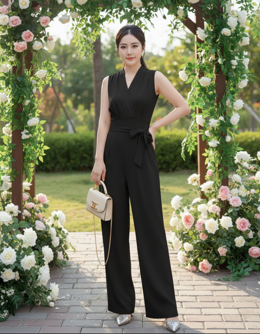 Jumpsuit dài thiết kế xếp ly cột eo xinh xắn_thumbnail_7