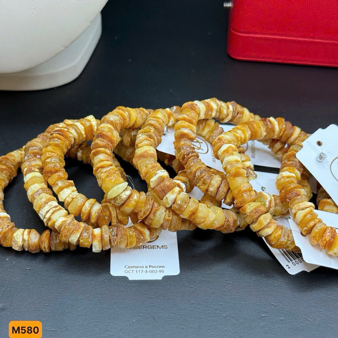 Lắc Tay Hổ Phách Thô Bánh Xe - M580_thumbnail_3