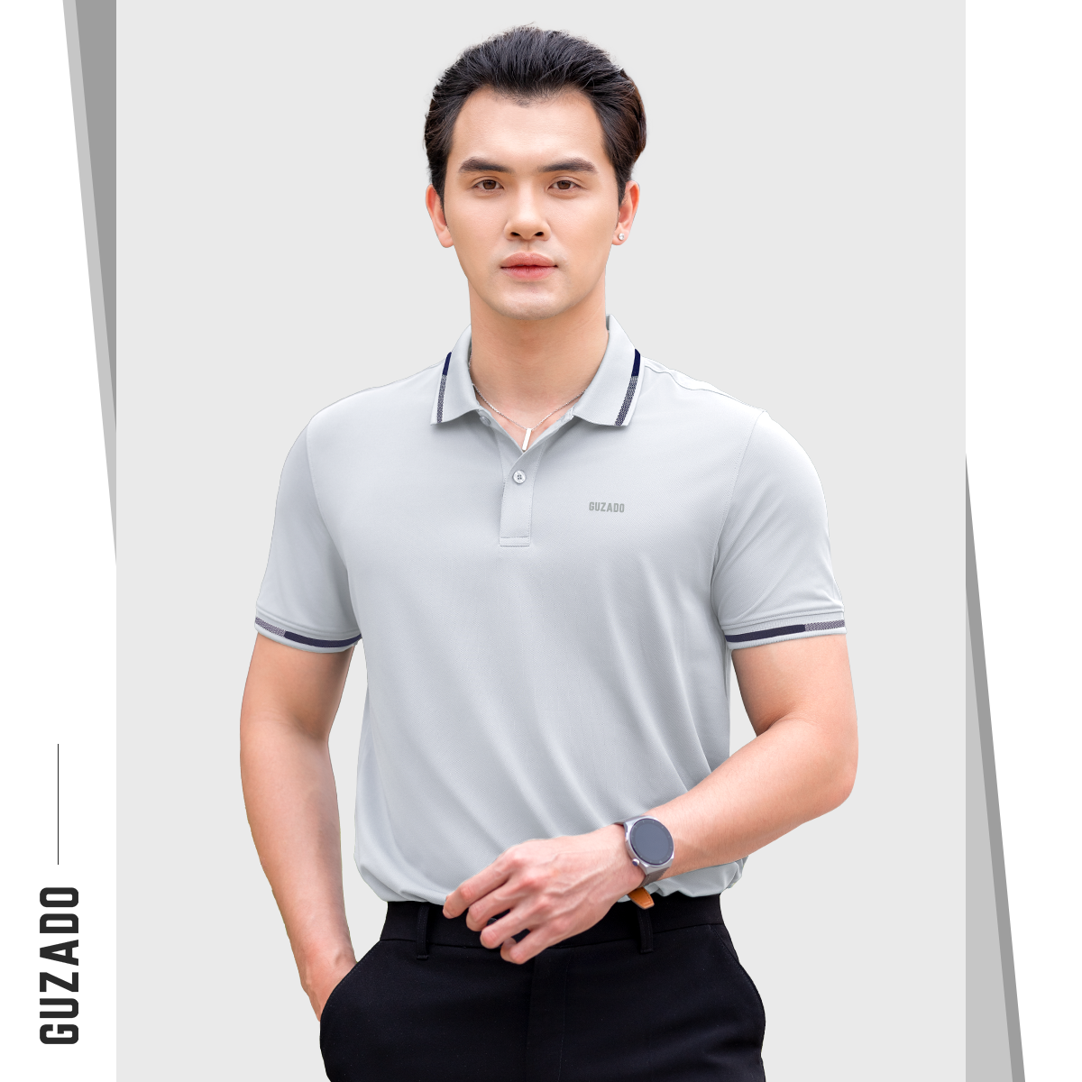 Bộ Polo Nam GUZADO Premium Phối Sọc BPL04_thumbnail_4