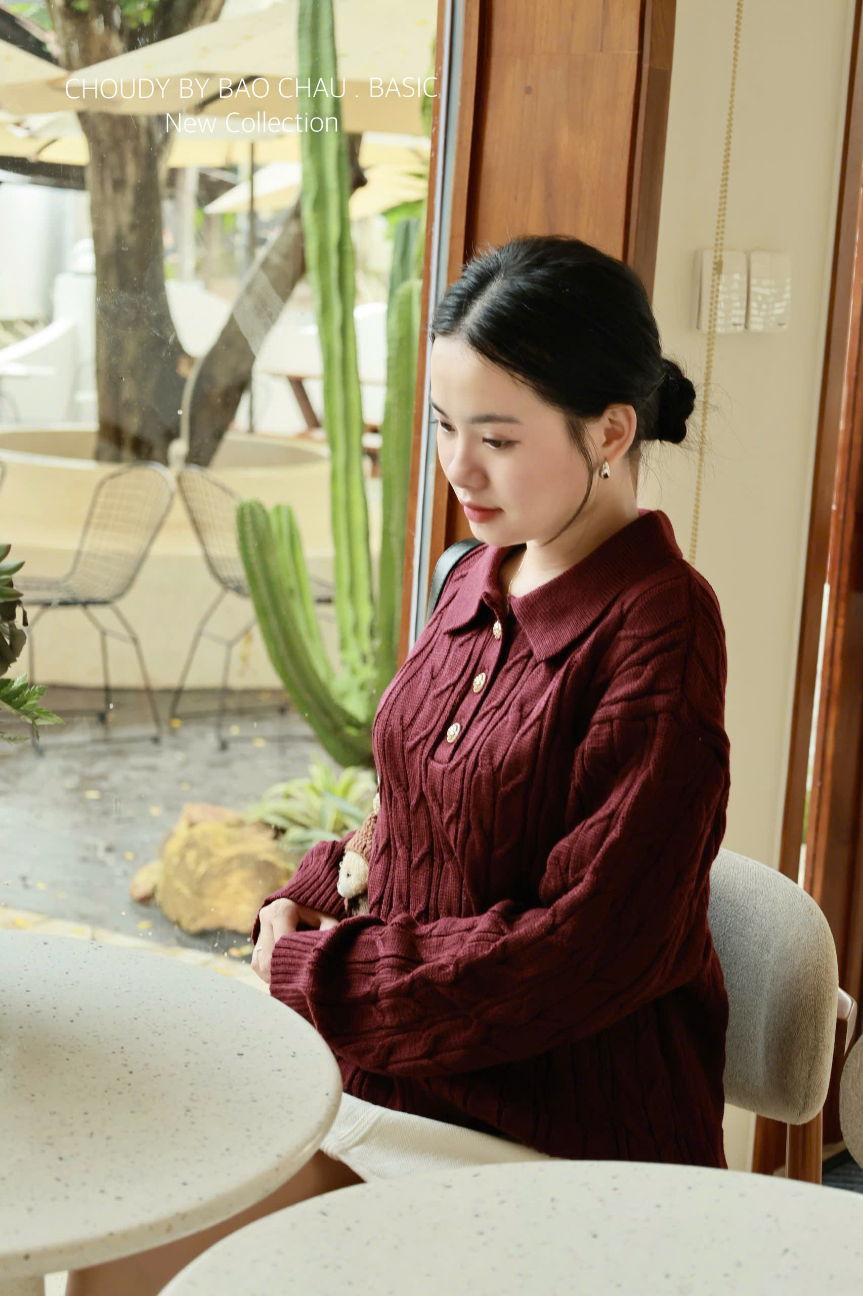 SALE U647 ÁO DỆT KIM TAY DÀI ĐỎ_thumbnail_8