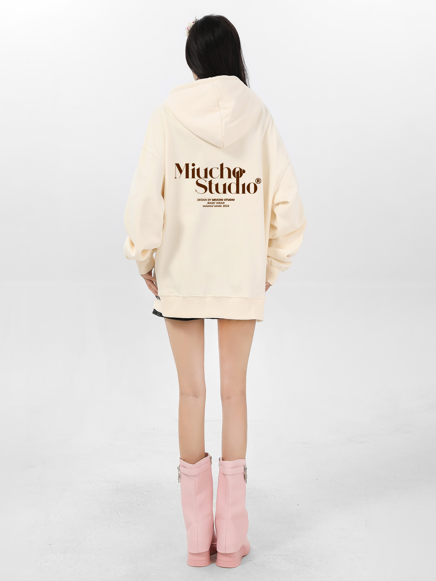 Áo hoodie zip local brand HZD1579 Miucho vải nỉ chân cua dày dặn mủ rộng in typography_thumbnail_3