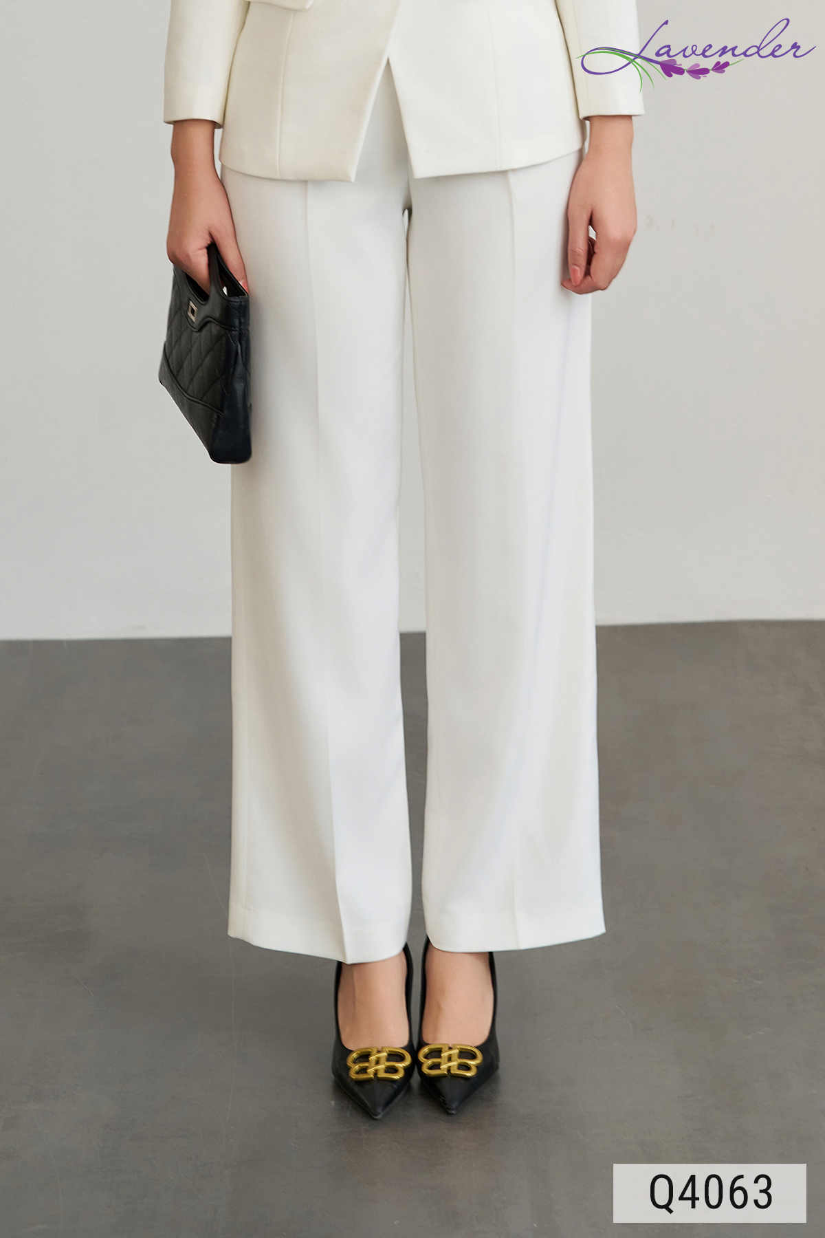 Quần khóa hông cạp gấp ly Q4063