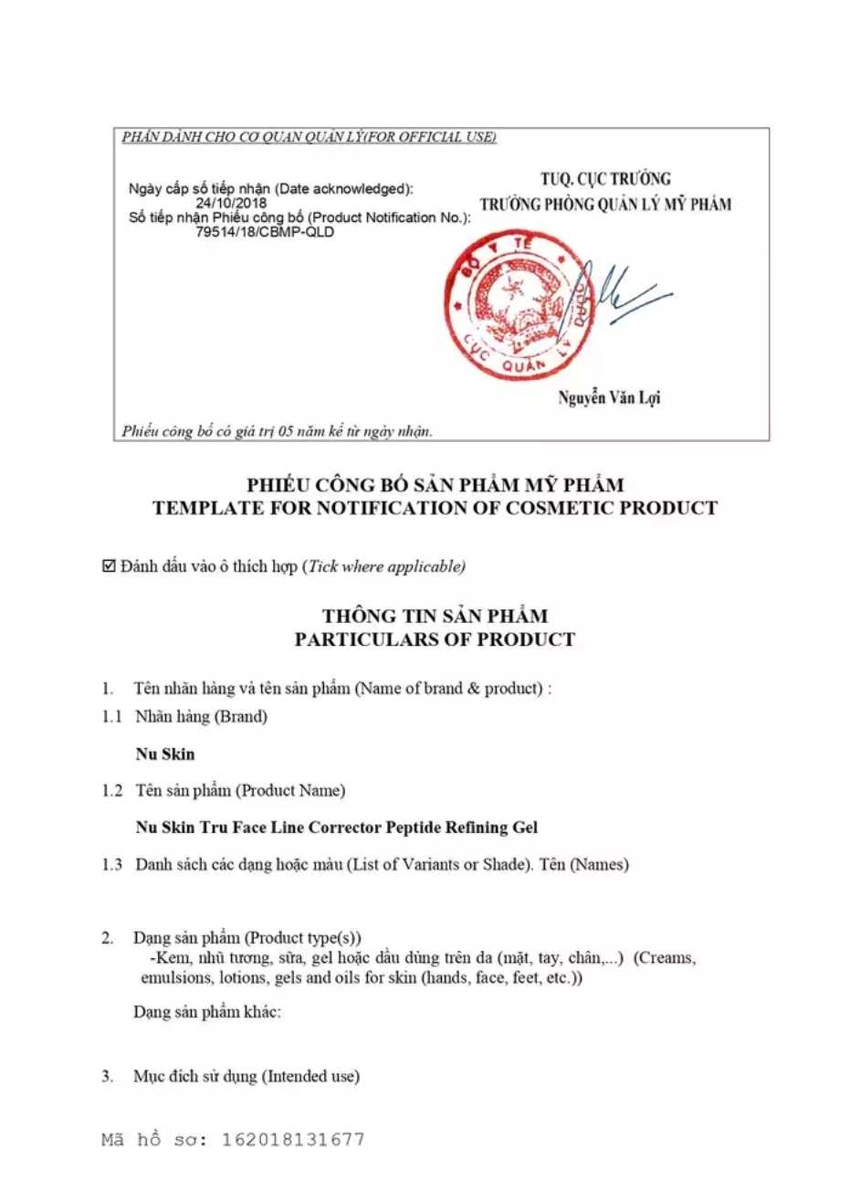 Kem Làm Mờ Nếp Nhăn Tru Face Line Corrector Peptide Refining