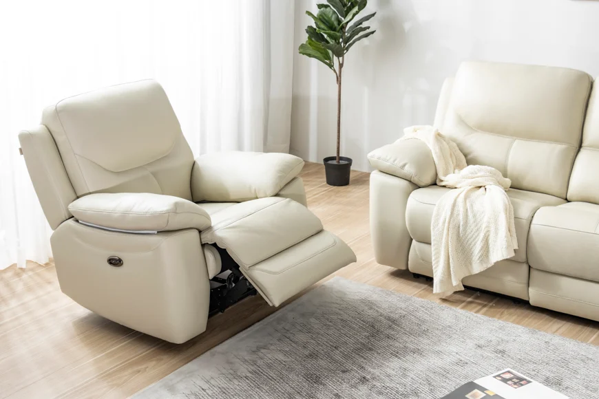 Leather  sofa Rodeo Ivory 1 seat_thumbnail_3