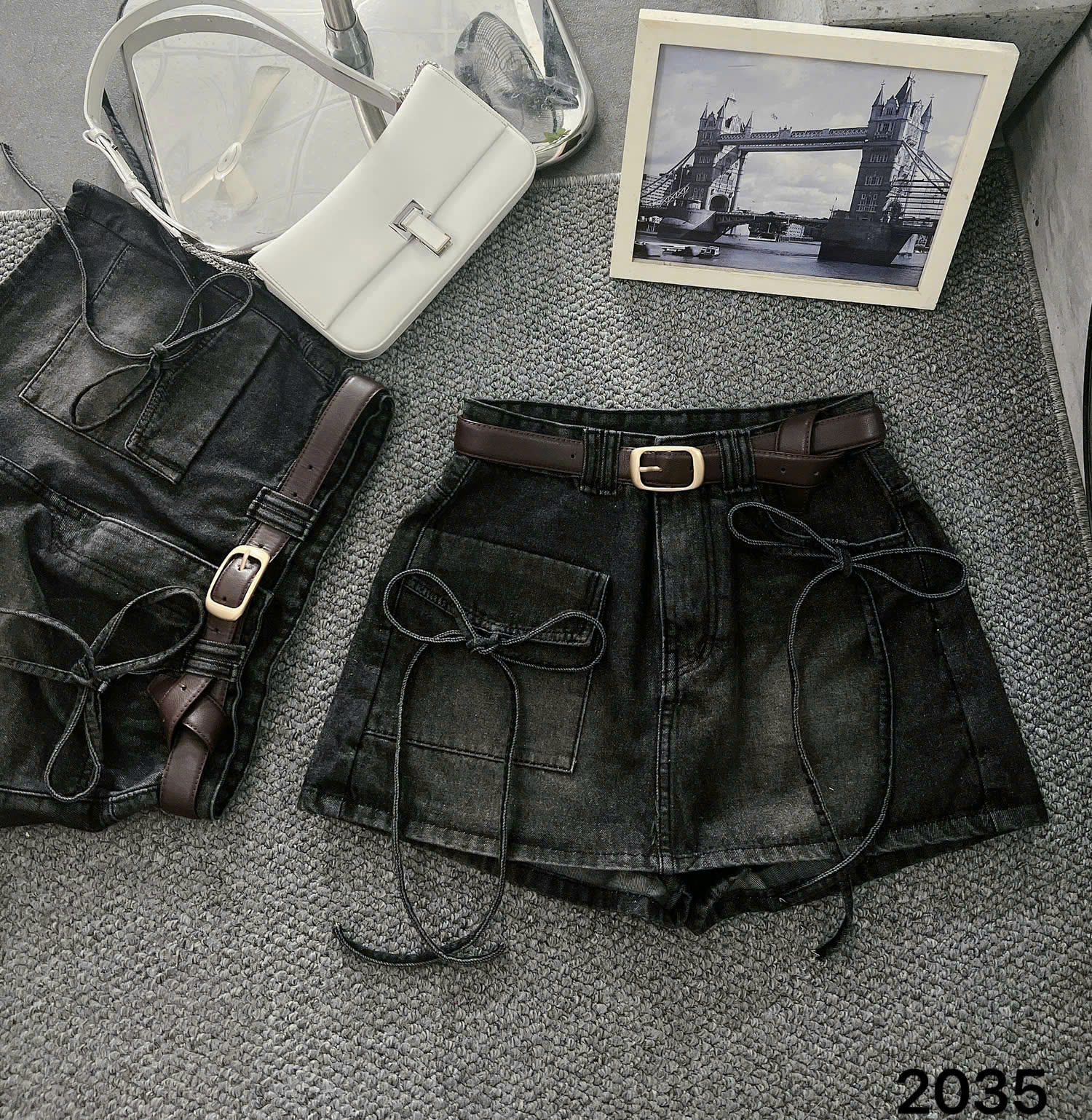 Quần váy jean túi hộp phối nơ bigsize QVJ014_thumbnail_1