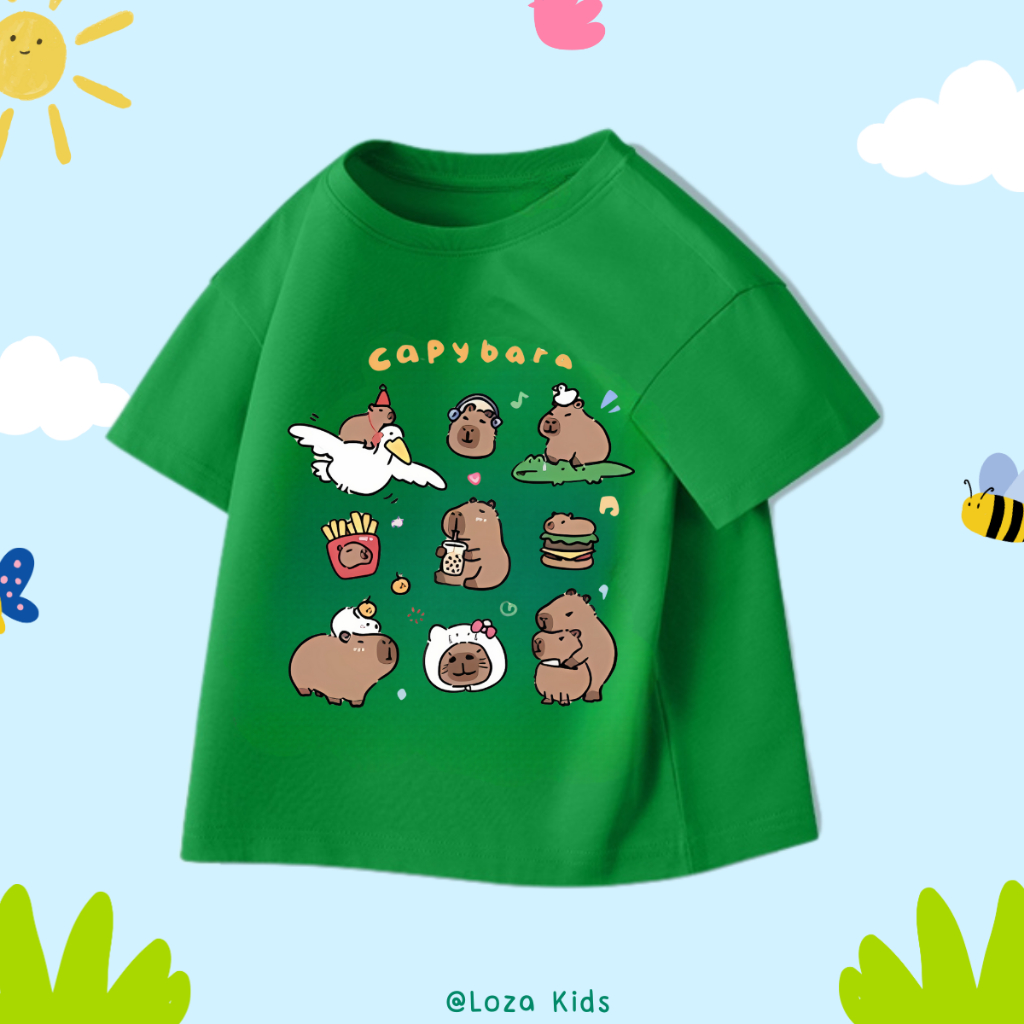 Áo thun cho bé in hình Capybara - Loza Kids AT2772_thumbnail_2