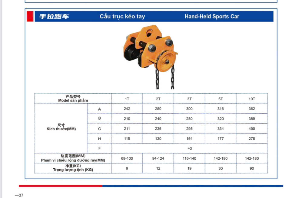 con chạy đẩy tay máy móc an phát