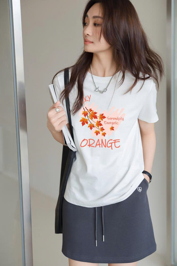 Áo thun nữ form vừa regular hình tim ARD2287 Miucho vải cotton mềm mại thoáng mát cổ tròn in mix_thumbnail_2