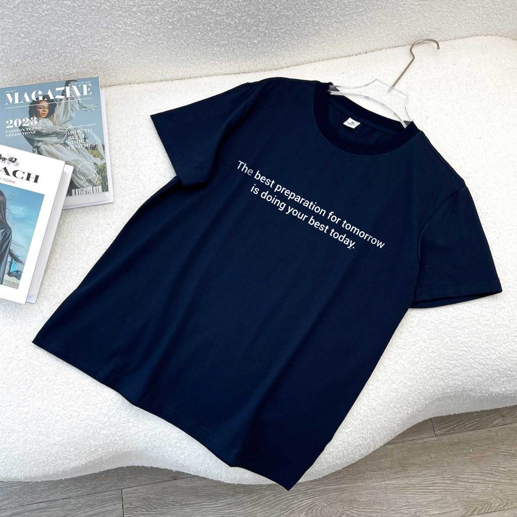 Áo thun nữ form vừa regular ARD542 Miucho Chic cotton cổ tròn in typography_thumbnail_10