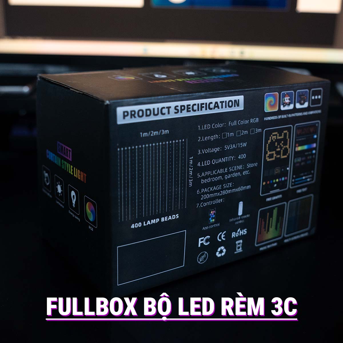 LED Rèm Trang Trí Đa Hiệu Ứng IP65 – Điều Khiển App & Remote | Thiết Bị Điện 3C_thumbnail_4