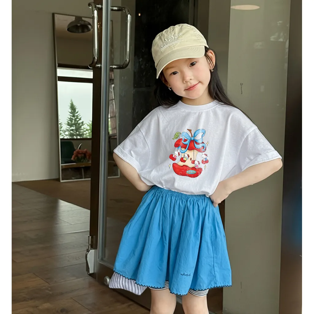 Áo thun bé gái Kitty đáng yêu Kado vải cotton thoáng mát tay ngắn cổ tròn in artwork 2880_thumbnail_3