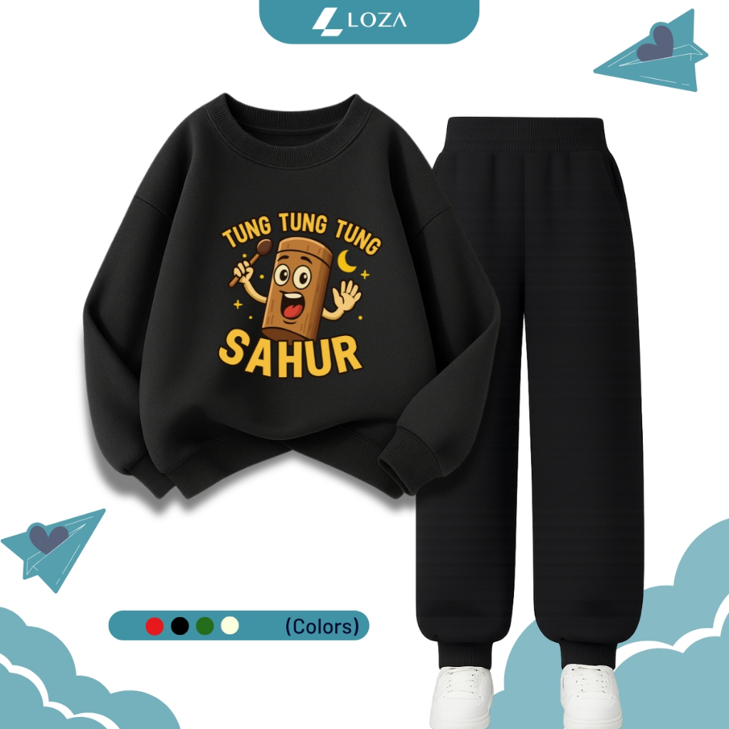 Set bộ nỉ bé trai in hình Tung tung tung sahur - Loza Kids BI524