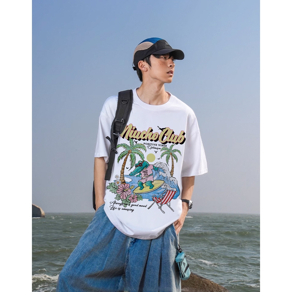 Áo thun nam form rộng ATD1150 Miucho Man áo phông tay ngắn cổ tròn in mix BST hè biển_thumbnail_5