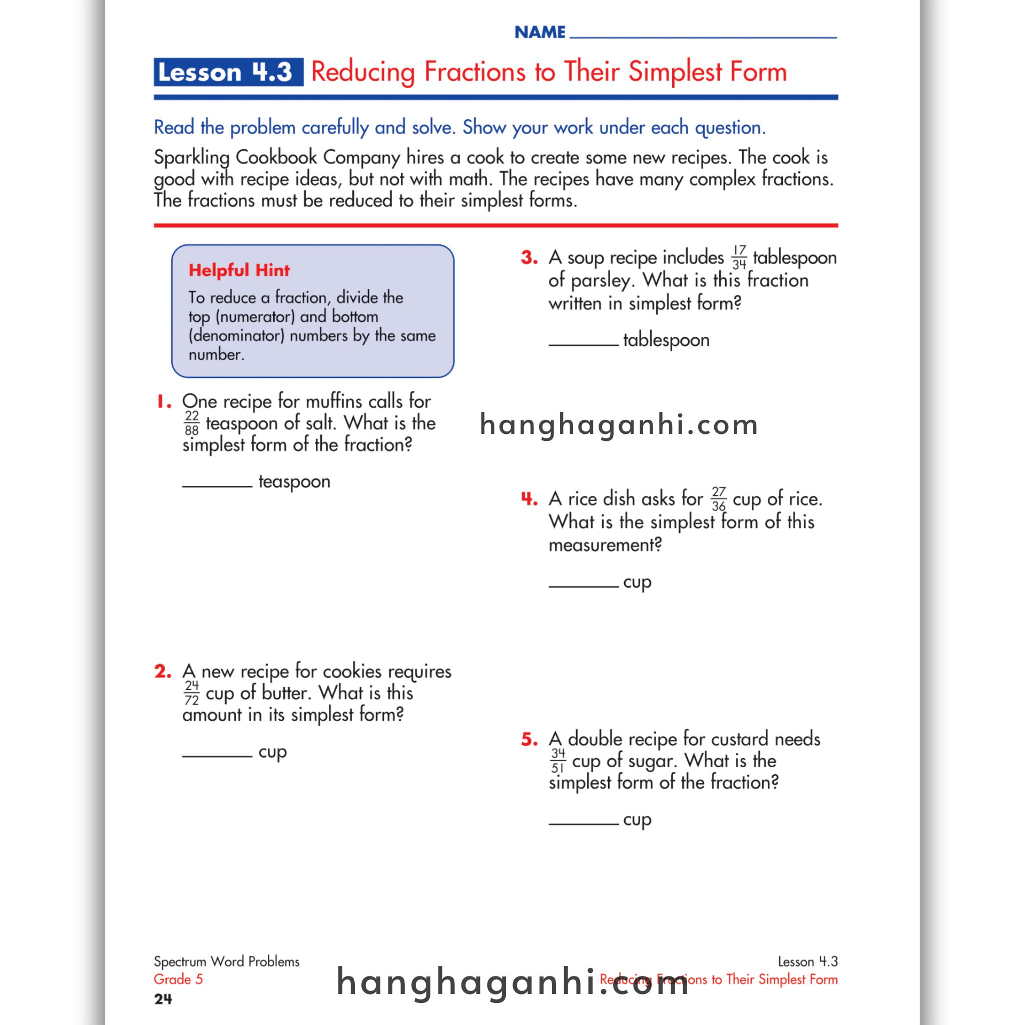 Sách Spectrum Word Problems Workbook Grade 5_thumbnail_8