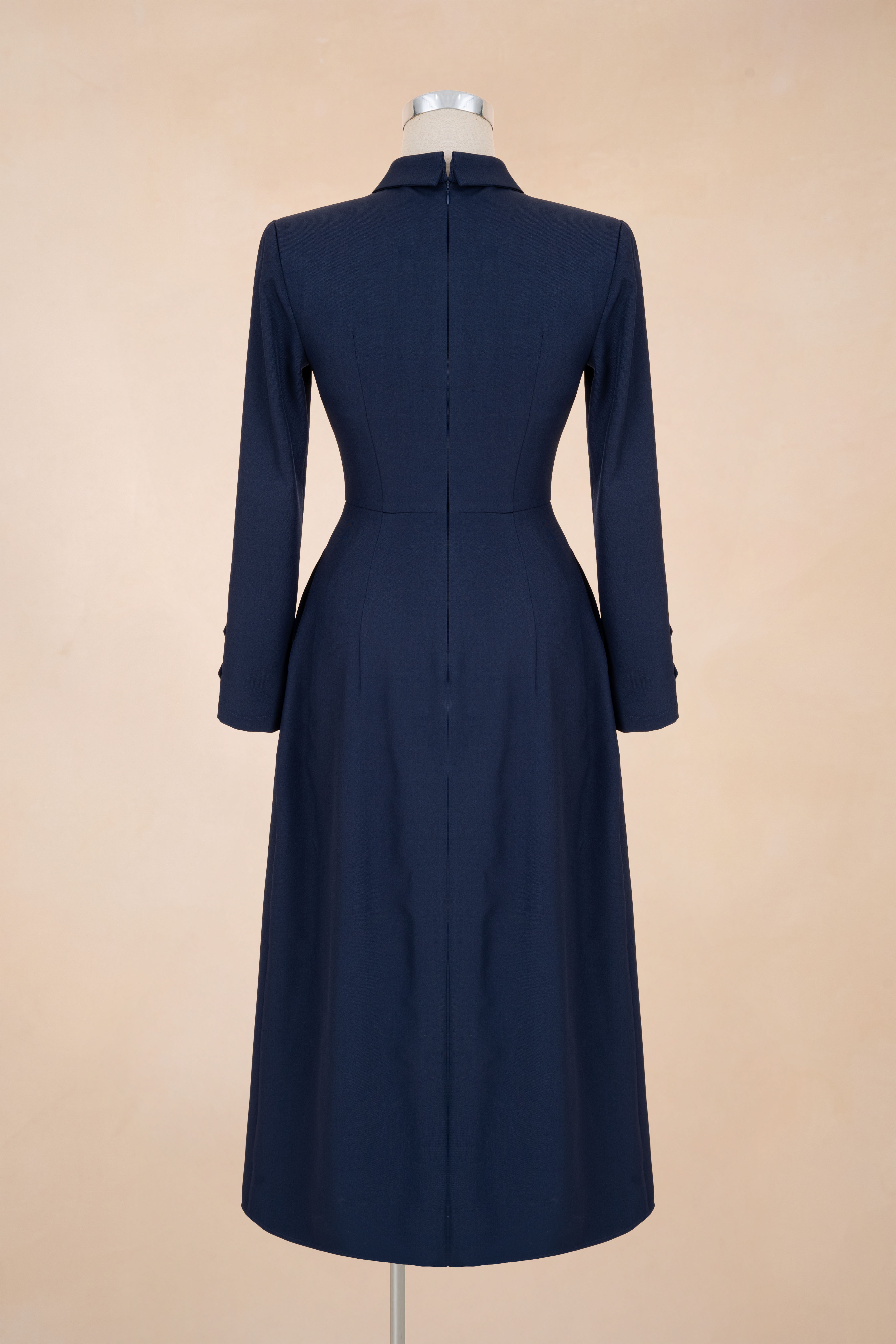 Đầm Xoè Phối Cúc Tay Dài