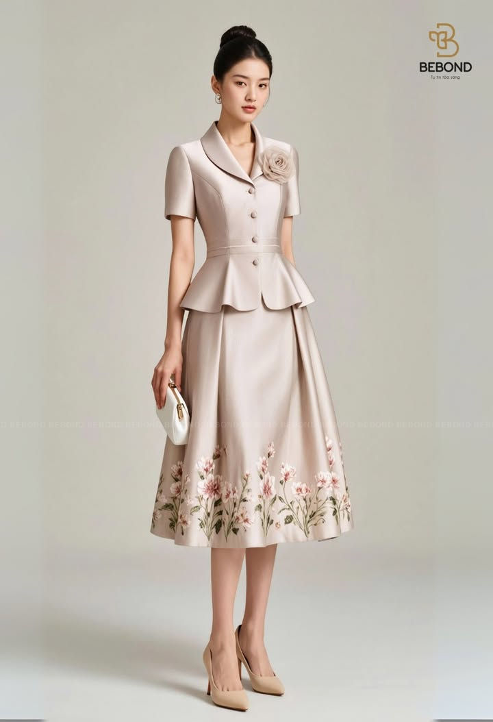 Set vest PATIA hoa thêu màu BEIGE HỒNG_thumbnail_7