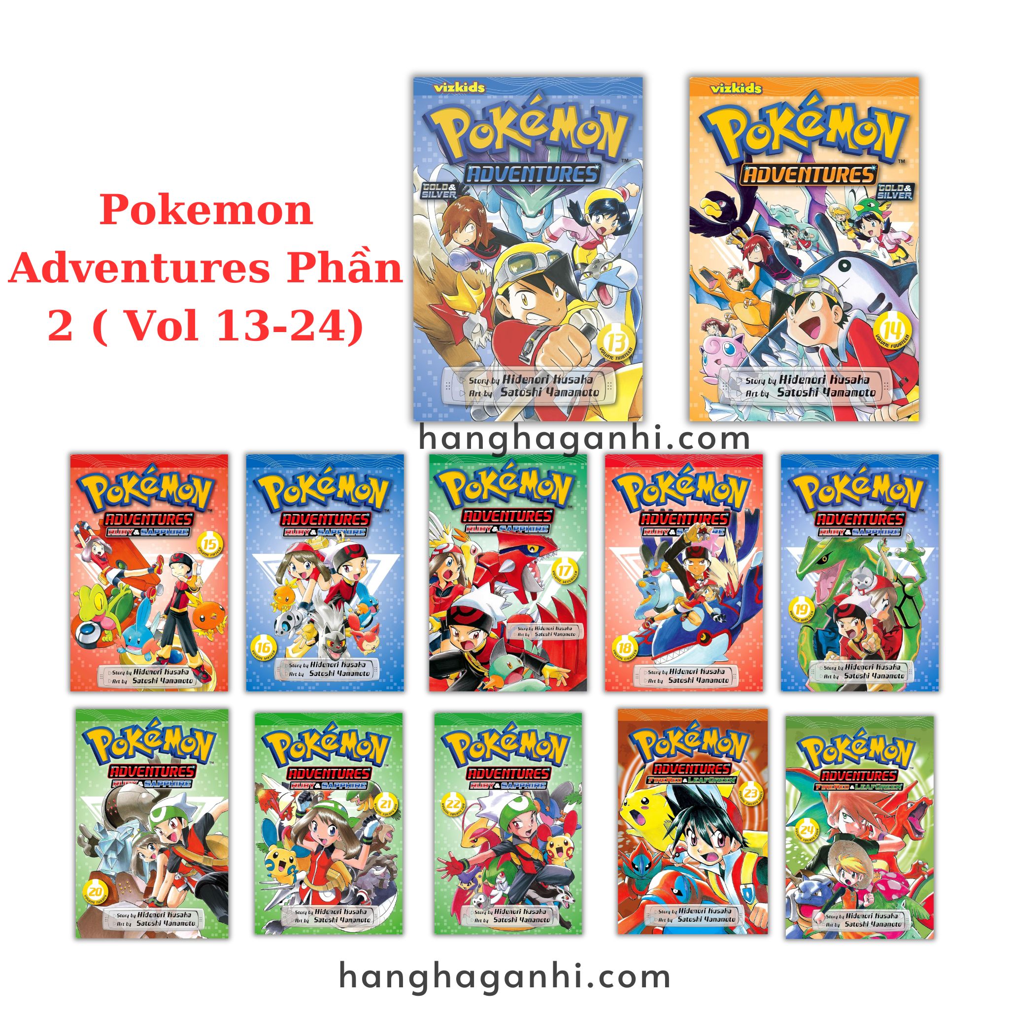 Truyện Tranh Manga Pokemon Adventures Phần 2 ( Vol 13-24)| Bản Tiếng Anh_thumbnail_0